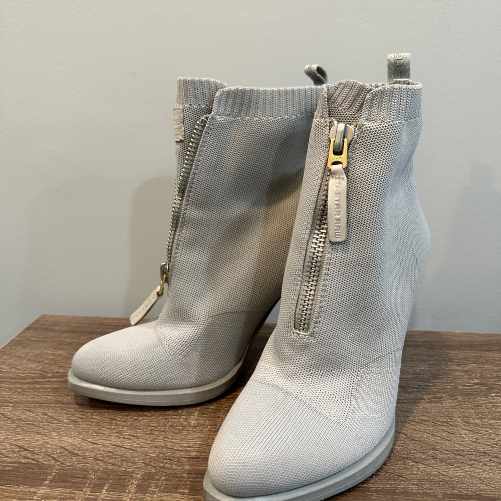 G-Star Raw | Gray Knit Ankle Boots
